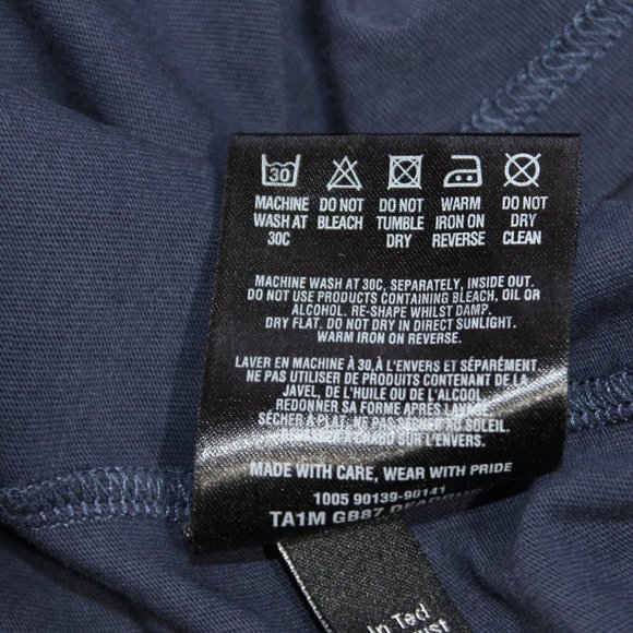 Ted Baker Polo Shirt 4 Large Blue Summer Checkered Collar Short Sleeve Mens - Picture 10 of 10